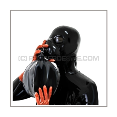 Respiratormask-set AIR-N3 with breathing-reduction-angle-adaptor and rebreathing-bag 3 litre XL